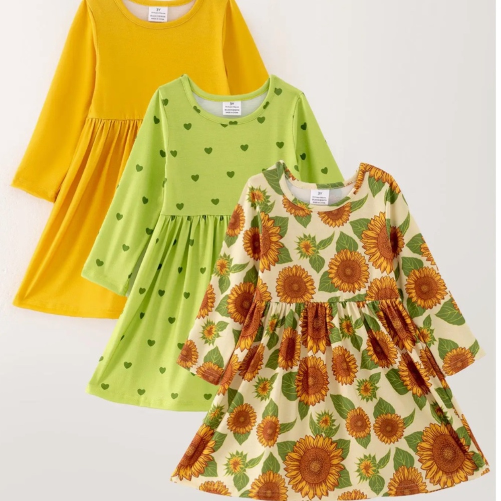 3 Pack Girls Dresses sizes 5 and 6